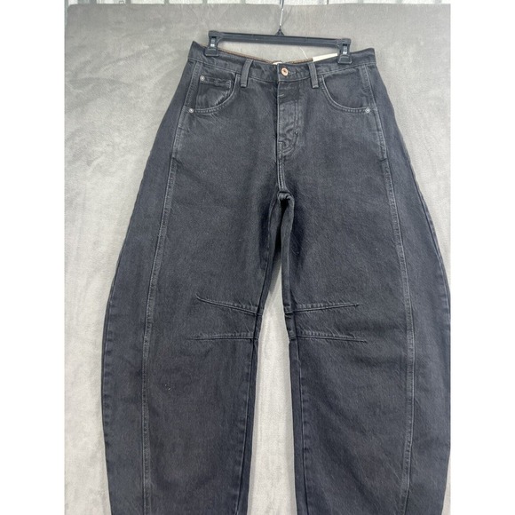 Free People Lucky You Barrel Midrise Jeans Size 26 Soundwave - Picture 2 of 10